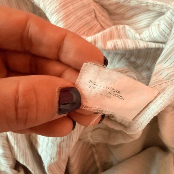 GAP Shorts Beige & White Striped Casual Chino 100% Cotton Pockets Low Rise Sz 6 - Picture 3 of 9